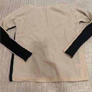 Halston Heritage Cream and Black Sweater